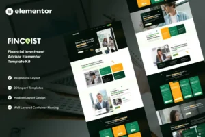 Mua Fincoist - Financial Investment Advisor Elementor Template Kit giá rẻ