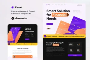 Mua Finext - Payment Gateway & Fintech Elementor Template Kit giá rẻ