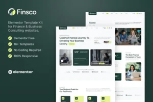 Mua Finsco – Finance & Business Consulting Elementor Template Kit giá rẻ