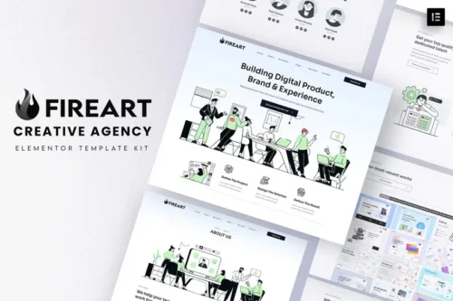 Mua Fireart - Creative Agency Elementor Template Kit giá rẻ