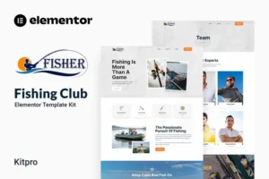 Mua Fisher - Fishing Club Elementor Template Kit giá rẻ