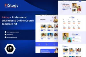 Mua FiStudy - Professional Education & Online Course Elementor Pro Template Kit giá rẻ