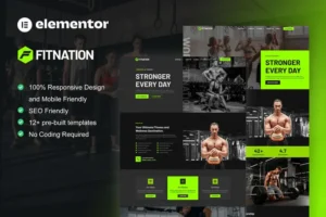 Mua FitNation - Gym & Fitness Elementor Template Kit giá rẻ