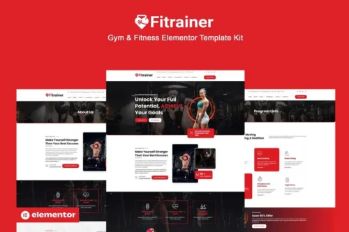Mua Fitrainer - Gym & Fitness Elementor Pro Template Kit giá rẻ