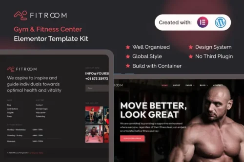 Mua Fitroom - Gym & Fitness Center Elementor Template Kit giá rẻ