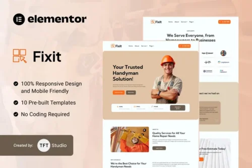 Mua Fixit - Handyman Services Elementor Template Kit giá rẻ