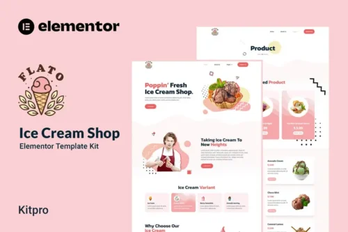 Mua Flato - Ice Cream Shop Elementor Template Kit giá rẻ
