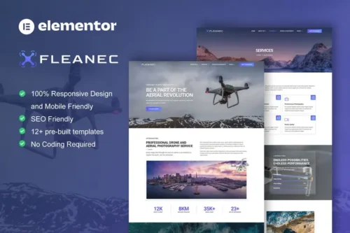 Mua Fleanec - Aerial Photography & Videography Elementor Template Kit giá rẻ