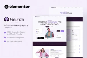 Mua Fleunze - Influencer Marketing Agency Elementor Template Kit giá rẻ