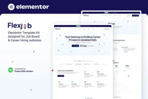 Mua Flexjob – Job Board & Vacancies Elementor Template Kit giá rẻ