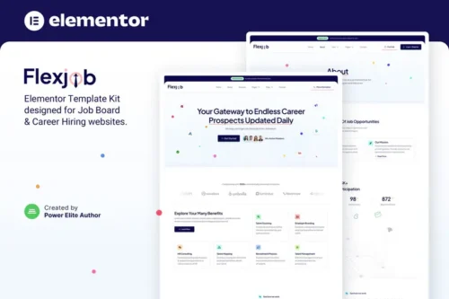 Mua Flexjob – Job Board & Vacancies Elementor Template Kit giá rẻ