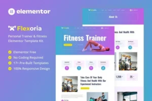 Mua Flexoria - Personal Trainer & Fitness Elementor Template Kit giá rẻ