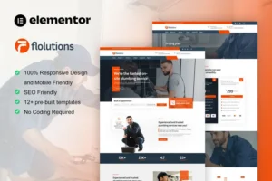 Mua Flolution - Plumber & Repair Service Elementor Template Kit giá rẻ