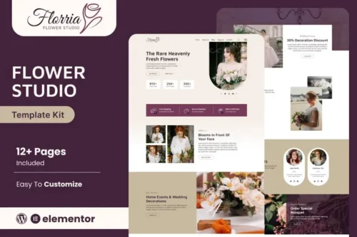 Mua Floria - Flower Boutique & Decoration Elementor Template Kit giá rẻ