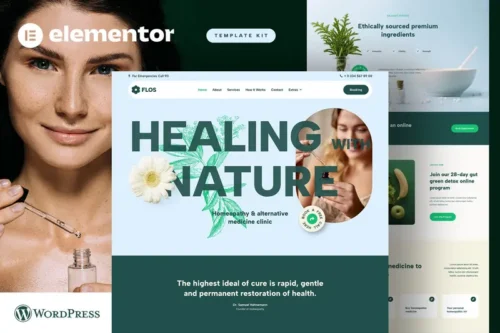 Mua Flos - Alternative Medicine & Holistic Health Elementor Template Kit giá rẻ