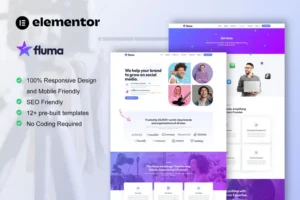 Mua Fluma - Influencer Marketing Agency Elementor Pro Template Kit giá rẻ