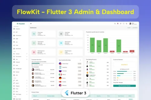 Mua Flutter Admin & Dashboard UI Kit giá rẻ