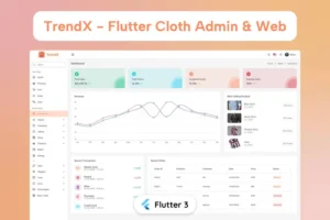 Mua Flutter Cloth Admin & Client Web + UI Kit (TrendX) giá rẻ