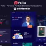 Follio – Personal Portfolio Elementor Template Kit