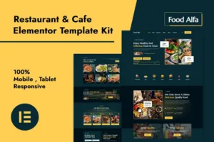 Mua Food Alfa - Restaurant & Cafe Elementor Pro Template Kit giá rẻ