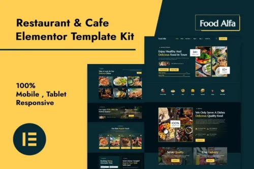 Mua Food Alfa - Restaurant & Cafe Elementor Pro Template Kit giá rẻ
