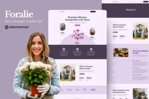 Mua Foralie - Flower Boquete Elementor Template Kits giá rẻ