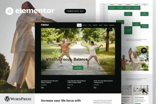 Mua Form - Tai Chi & Qigong Elementor Template Kit giá rẻ