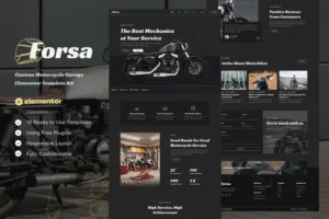 Mua Forsa - Custom Motorcycle Garage Elementor Template Kit giá rẻ