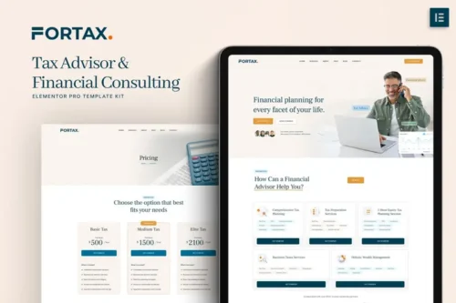 Mua Fortax - Tax Advisor & Financial Consulting Elementor Template Kit giá rẻ