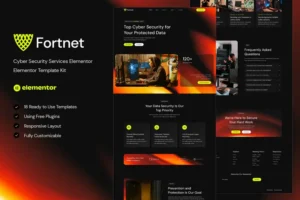 Mua Fortnet - Cyber Security Services Elementor Template Kit giá rẻ