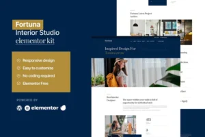 Mua Fortuna - Interior Design Service Elementor Template Kit giá rẻ