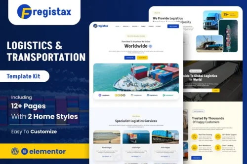 Mua Fregistax - Cargo & Logistics Elementor Template Kit giá rẻ