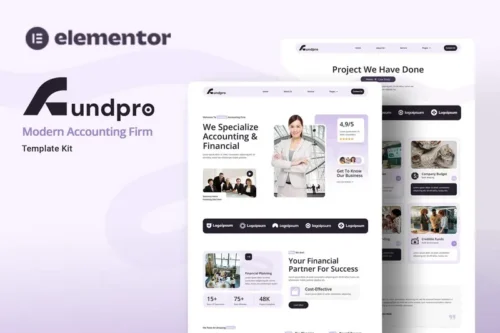 Mua Fundpro - Modern Accounting Firm Elementor Template Kit giá rẻ