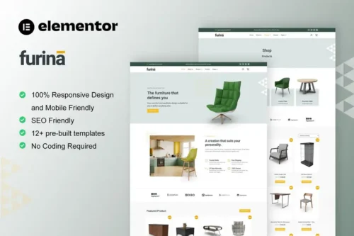 Mua Furina - Furniture Shop WooCommerce Elementor Pro Template Kit giá rẻ