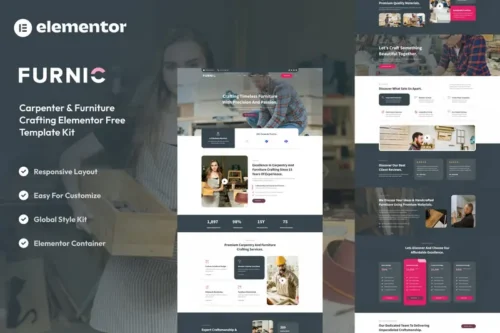 Mua Furnic - Carpenter & Furniture Crafting Elementor Template Kit giá rẻ