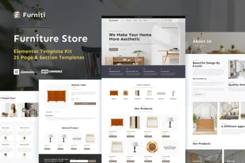 Mua Furniti - Furniture & Home Decor Store Elementor Pro Template Kit giá rẻ