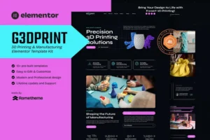 Mua G3DPrint - 3D Printing & Manufacturing Elementor Template Kit giá rẻ