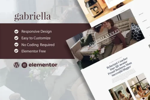 Mua Gabriella - Motivator & Business Coach Elementor Template Kit giá rẻ