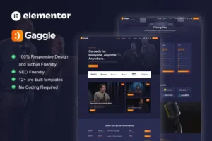 Mua Gaggle - Comedian & Entertainment Show Elementor Pro Template Kit giá rẻ