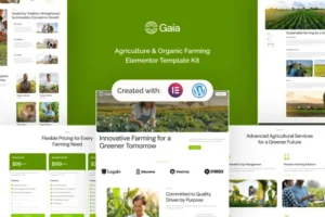 Mua Gaia - Agriculture & Organic Farming Elementor Template Kit giá rẻ