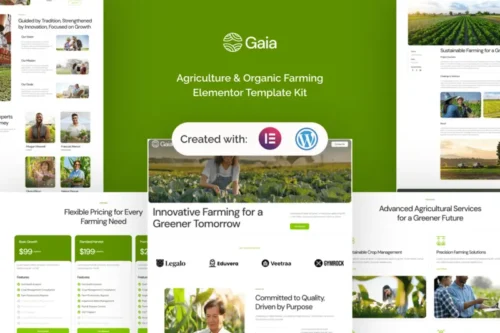 Mua Gaia - Agriculture & Organic Farming Elementor Template Kit giá rẻ