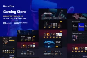 Mua GamePlay - Video Game Store Elementor Template Kit giá rẻ