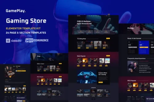 Mua GamePlay - Video Game Store Elementor Template Kit giá rẻ
