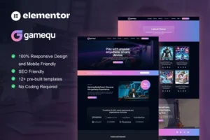 Mua Gamequ - Game Publisher Elementor Pro Template Kit giá rẻ