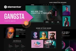 Mua Gangsta - Creative Agency & Portfolio Elementor Template Kit giá rẻ