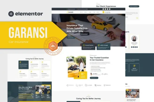Mua Garansi - Car Insurance Elementor Template Kit giá rẻ