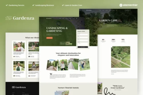 Mua Gardenza - Gardening & Landscaping Elementor Pro Template Kit giá rẻ