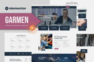 Mua Garmen - Textile & Garment Industry Elementor Template Kit giá rẻ