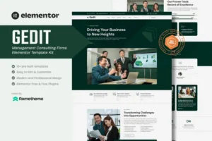 Mua Gedit - Management Consulting Firms Elementor Template Kit giá rẻ