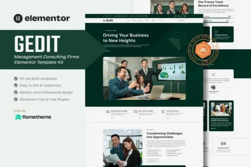 Mua Gedit - Management Consulting Firms Elementor Template Kit giá rẻ